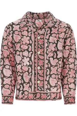 BODE Camisa de seda con estampado de cachemira