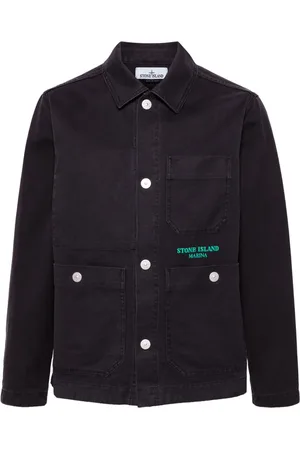Stone Island Chamarra con logo bordado