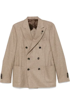 LARDINI Blazer con motivo de cuadros príncipe de Gales