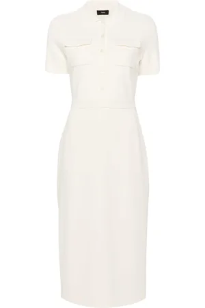 THEORY Vestido midi estilo militar