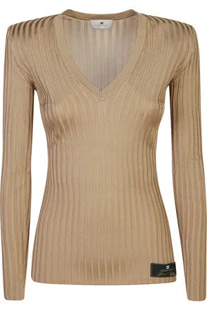 Elisabetta Franchi Top tejido de canalé