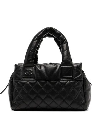 CHANEL Chanel Medium Shopping Travel Tote Bag Plush Diamond Quilted Caviar Leather