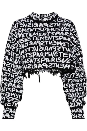 Vetements Suéter con logo en intarsia