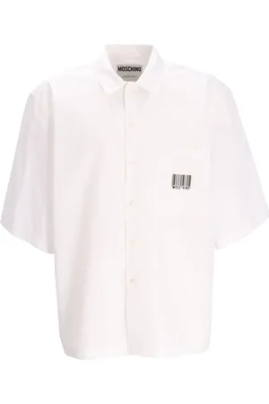 Moschino Camisa de popelina con código de barras