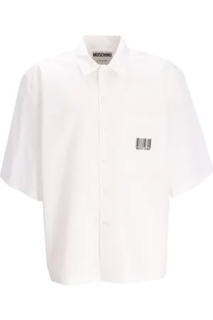 Moschino Camisa de popelina con código de barras