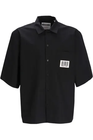 Moschino Camisa de popelina con código de barras