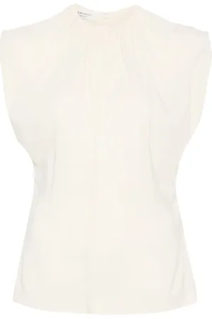 Serafini Blusa con cuello fruncido