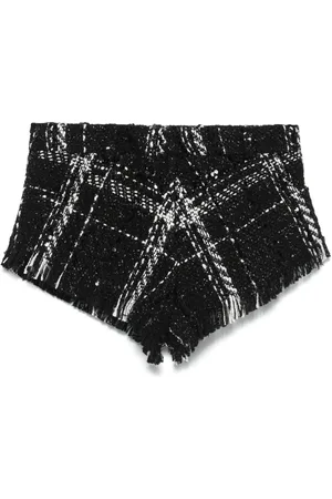 DAVID KOMA Shorts con bordes deshilachado