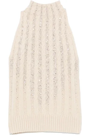 ERMANNO SCERVINO Top tejido con detalles de cristal
