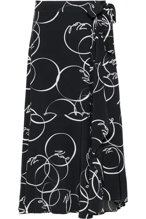 Karl Lagerfeld Falda cruzada con estampado circular