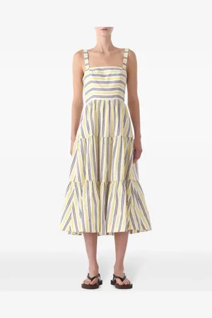 Jason Wu Vestido con capas a rayas