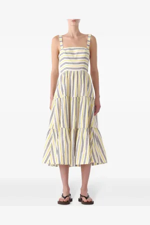 Jason Wu Vestido con capas a rayas
