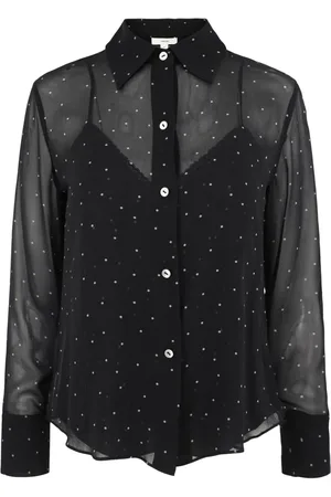 Vince Camisa de seda con estampado de lunares