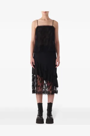 Jason Wu Falda con volantes y detalle de encaje
