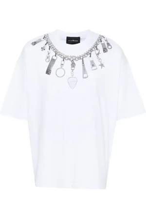 John Richmond Playera con estampado de cadena