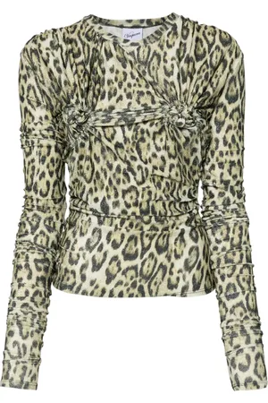 Vaquera Playera con estampado de leopardo