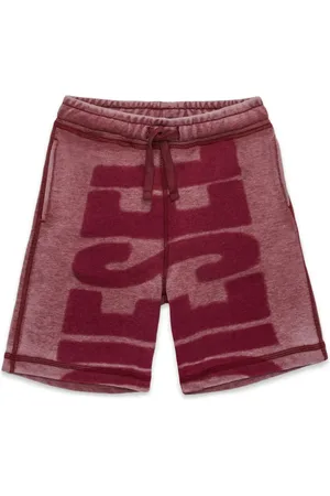 Diesel Bermudas con cordones en la pretina y logo estampado