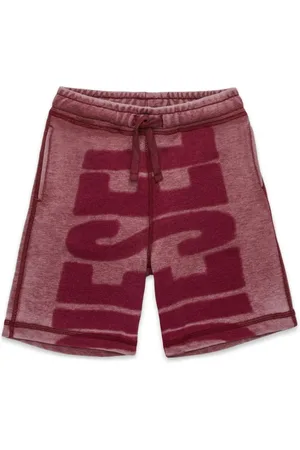 Diesel Bermudas con cordones en la pretina y logo estampado