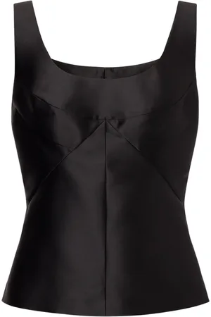 Alberta Ferretti Top satinado con paneles