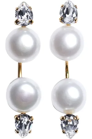 Simone Rocha Aretes con detalles de cristal