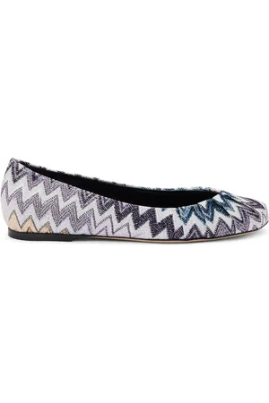 Missoni Flats con motivo Zigzag