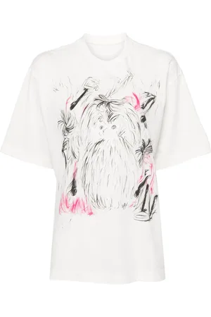 JNBY Playera manga corta estilo grafiti