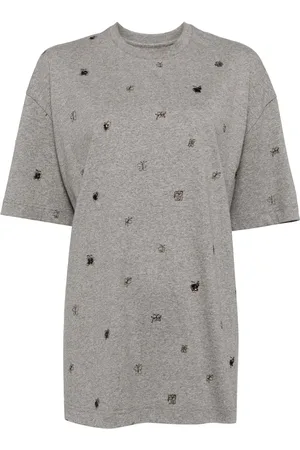 JNBY Playera con bordado de mariposa y lentejuelas