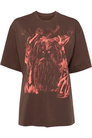 JNBY Playera con estampado de grafiti