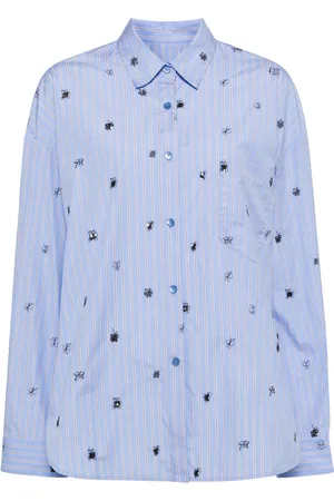 JNBY Camisa con bordado de mariposa y lentejuelas