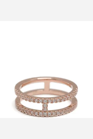 APM Monaco Anillo Double Line Pavé