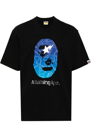 A Bathing Ape Playera con logo estampado