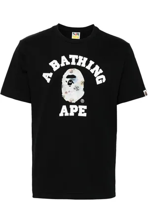A Bathing Ape Playera con logo estampado