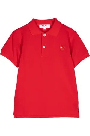 Comme des Garçons Playera tipo polo bordada