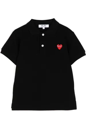 Comme des Garçons Playera tipo polo bordada