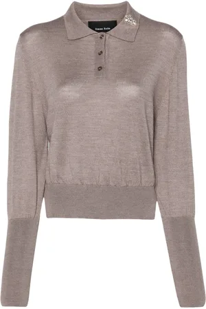Simone Rocha Suéter estilo playera tipo polo con detalles