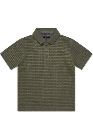 Emporio Armani Playera tipo polo con logo en jacquard