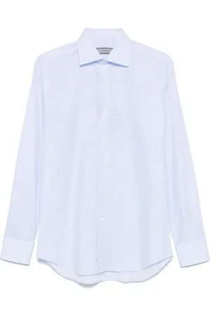 CANALI Camisa con motivo de cuadros gingham