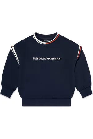 Emporio Armani Suéter con logo bordado