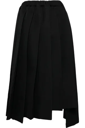 Comme des Garçons Falda midi con diseño plisado