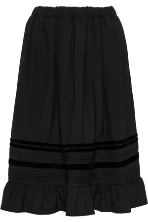 Comme des Garçons Falda acampanada con diseño fruncido