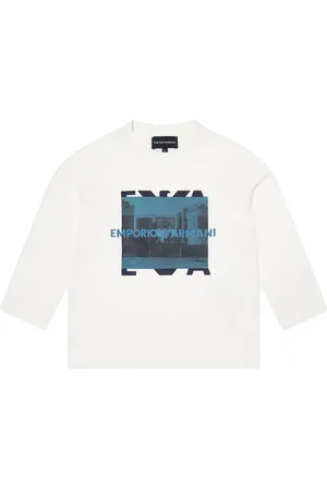 Emporio Armani Playera con estampado gráfico y aplique del logo