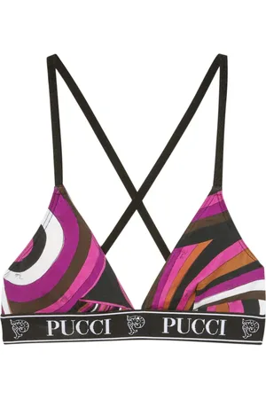 Puccini Set de tres brasieres con logo estampado
