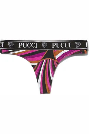 Puccini Set de tres tangas con logo estampado