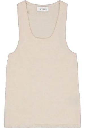 LANEUS Camiseta tejida sin mangas