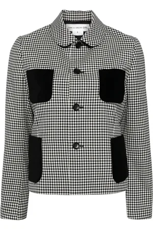 Comme des Garçons Chamarra a cuadros con botones