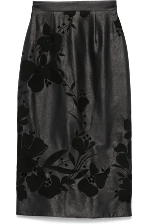Elie saab Falda larga con diseño bordado