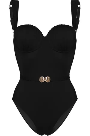 Noire Swimwear Traje de baño balconette fruncido con cinturón