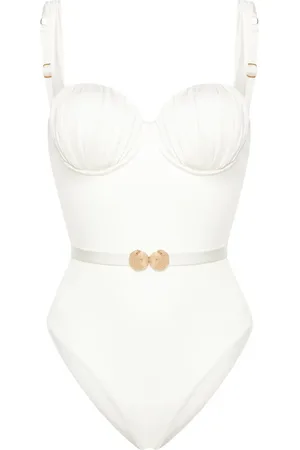 Noire Swimwear Traje de baño balconette fruncido con cinturón