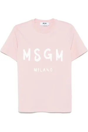 Msgm Playera con logo estampado