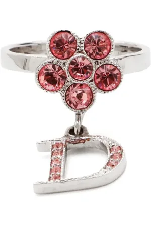 Dior Anillo floral con detalle de strass